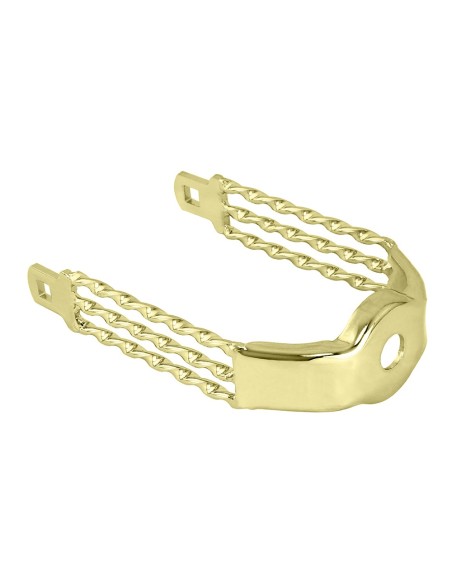 Spring Fork Triple Flat Twisted Crown Gold.
